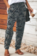 Moxidress High Waist Drawstring Camo Casual Pants