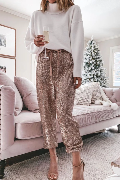 Moxidress Stylish Festive Party Sequin Pants