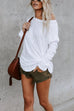 Moxidress Solid Long Sleeves Cozy T-shirt