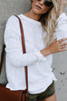 Moxidress Solid Long Sleeves Cozy T-shirt